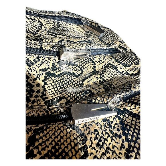 Vintage Liza Ganz Shoulder Crossbody Python Snakeskin Embossed Purse Handbag - Picture 10 of 16